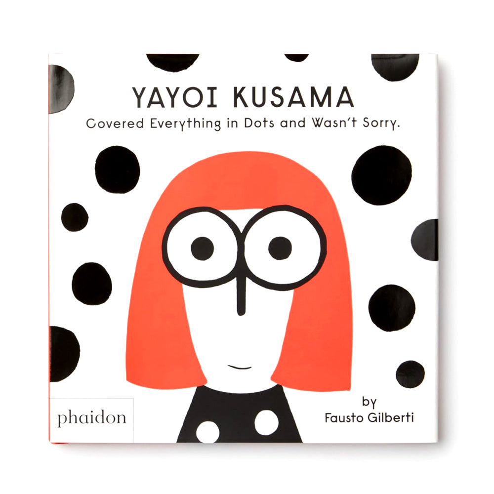 Children’s art book "Yayoi Kusama Covered Everything in Dots and Wasn't Sorry" by Guggenheim Museum, with cartoon cover.