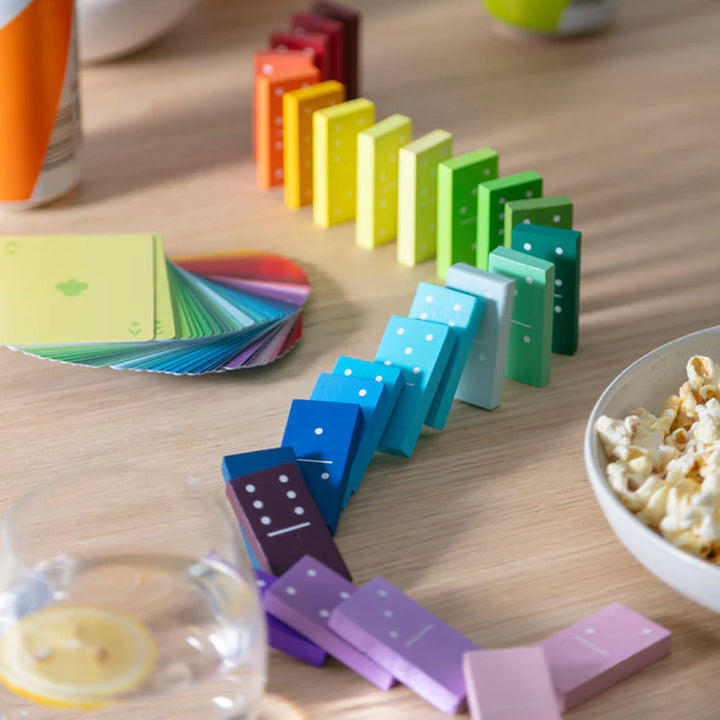 Guggenheim Museum’s Gradient Dominoes curve on your table—ideal for family game nights with snacks and cards.