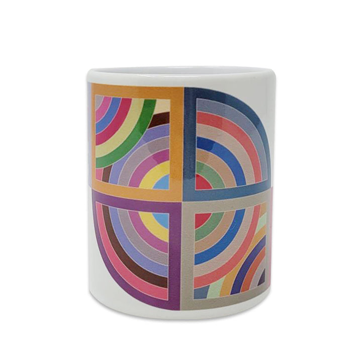 The Stella, Harran II Mug is a white ceramic coffee mug featuring colorful designs, combining style and function.
