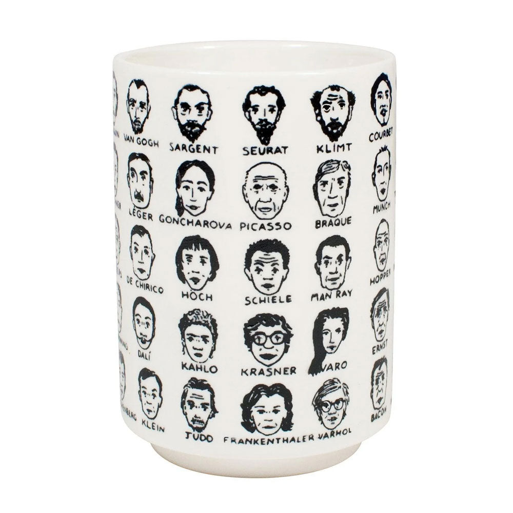 Guggenheim Museum's Modern Artists Mug features illustrated portraits—perfect for art lovers or as a unique gift.