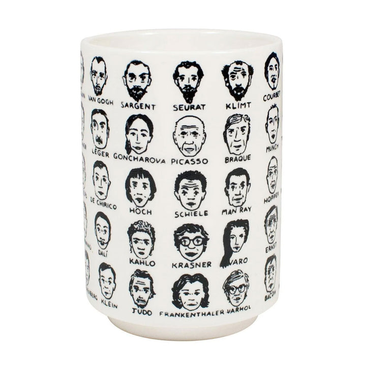Guggenheim Museum's Modern Artists Mug features illustrated portraits—perfect for art lovers or as a unique gift.