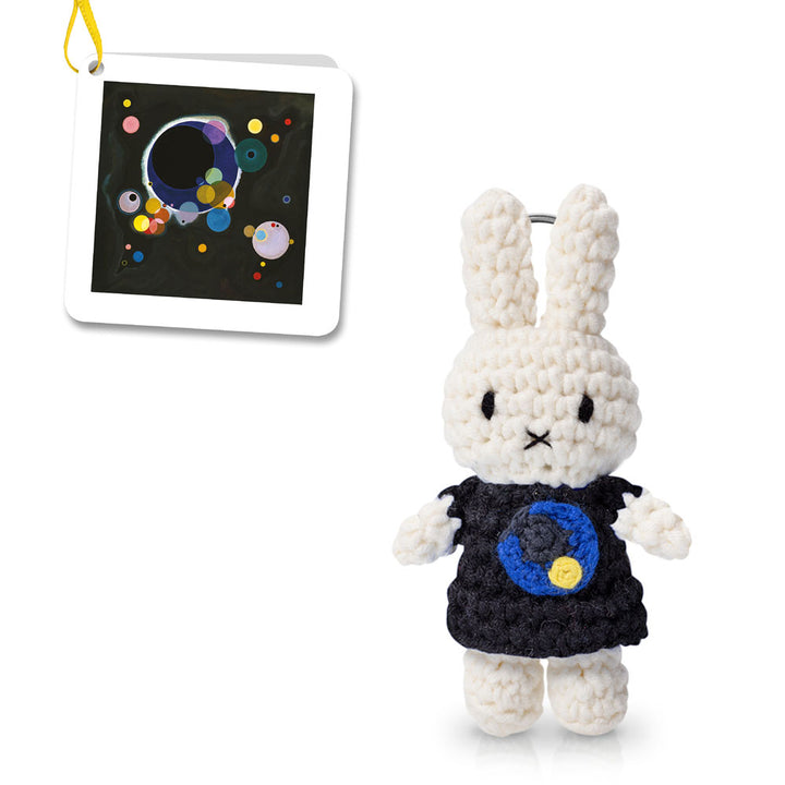 Kandinsky Crocheted Miffy Keychain by Guggenheim Museum—an artful gift for any fan or collector.