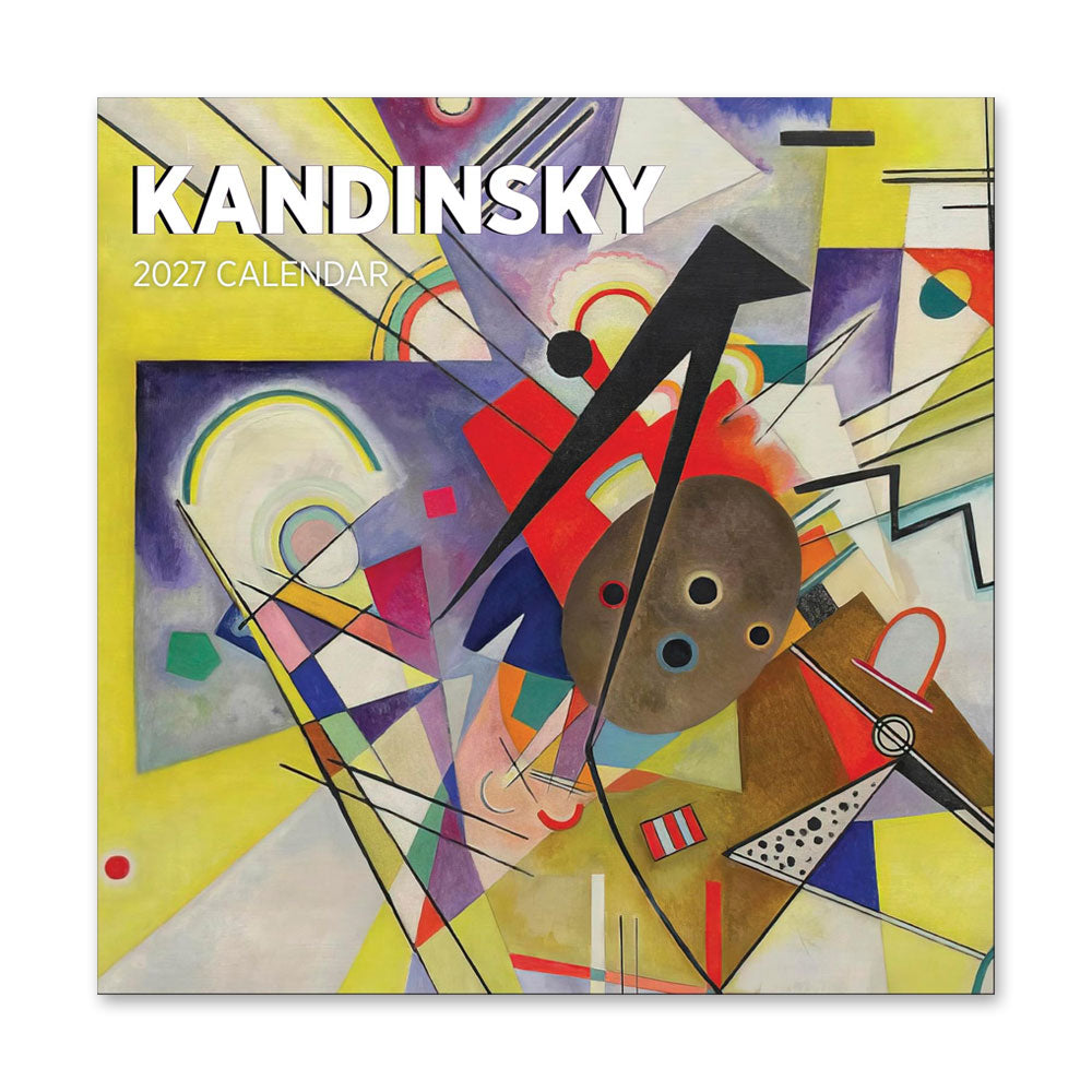 Bold “Kandinsky 2027 Wall Calendar” by Guggenheim shines amid vivid geometric art inspired by Kandinsky.