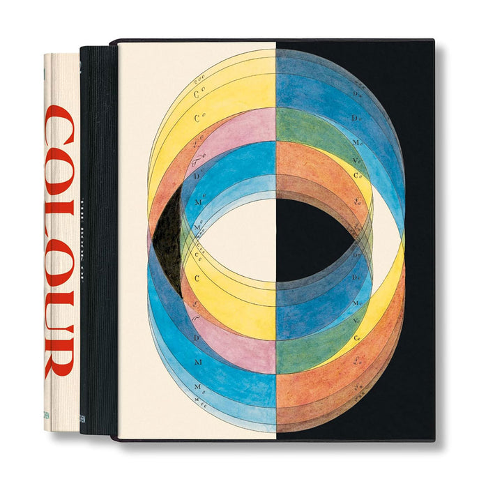 Open The Book of Colour Concepts by Guggenheim Museum, exploring color theory with bold COLOUR on its spine.
