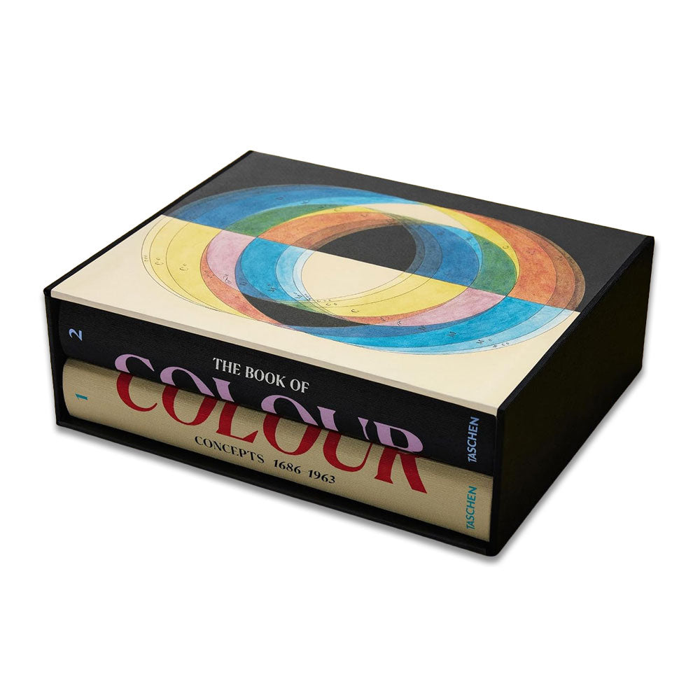 Two hardcover books, The Book of Colour Concepts, by Guggenheim Museum, in a black slipcase.