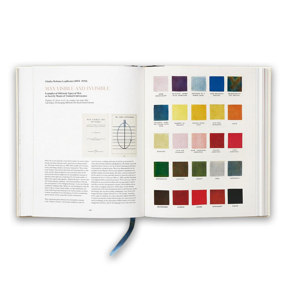 The Book of Colour Concepts (Guggenheim) shows text on one page, color grids with labels on the other. Multilingual Edition.