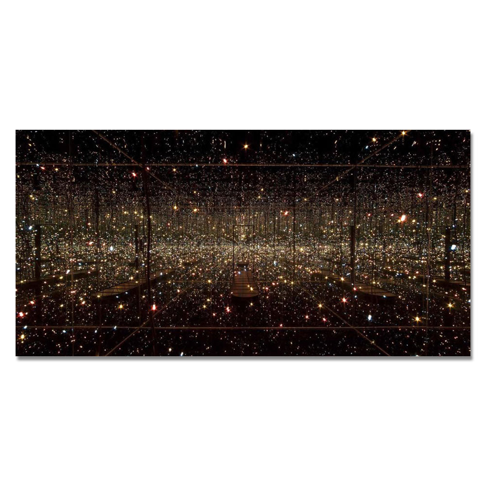 Yayoi Kusama: Present Infinite by Guggenheim Museum creates a dazzling, firefly-like mirrored light experience.
