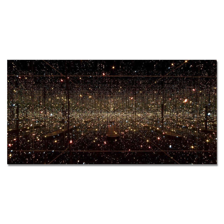 Yayoi Kusama: Present Infinite by Guggenheim Museum creates a dazzling, firefly-like mirrored light experience.