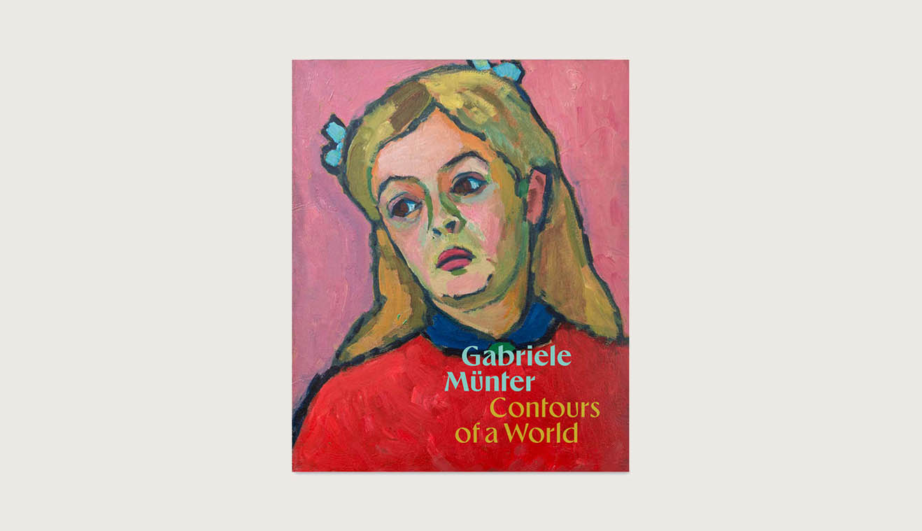 Book cover with a stylized portrait of a young girl on a pink background