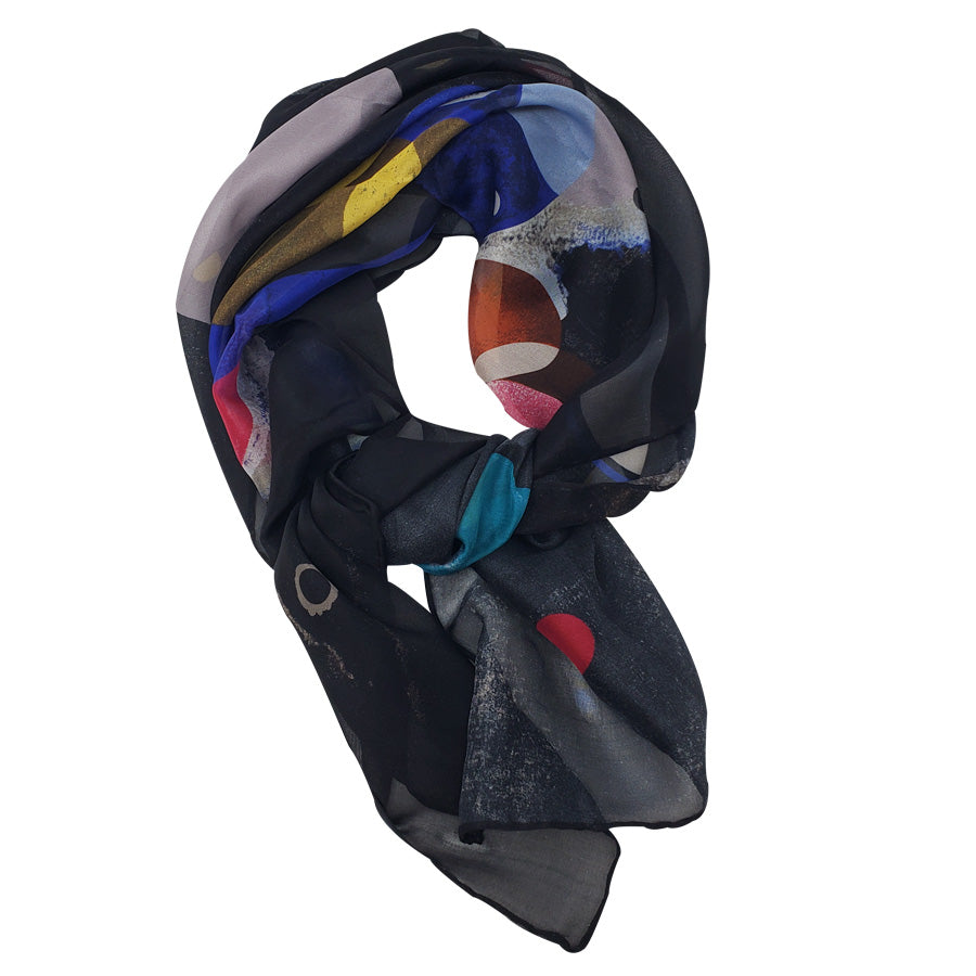 Kandinsky Silk Scarf, Several Circles